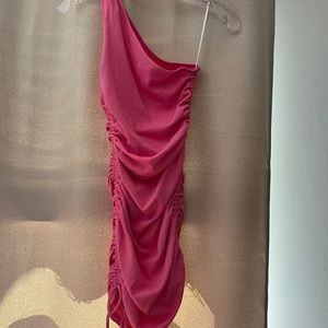 Pink singed dress